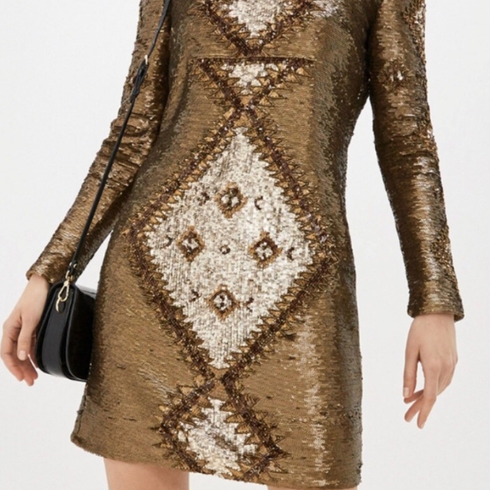 Ralph Lauren gold cocktail dress! BNT